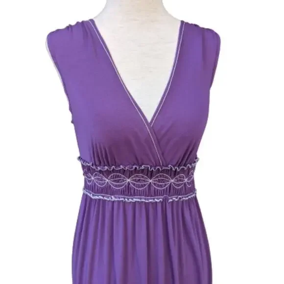 Max Studio Purple Sleeveless Maxi Dress Size Small - Picture 3 of 8